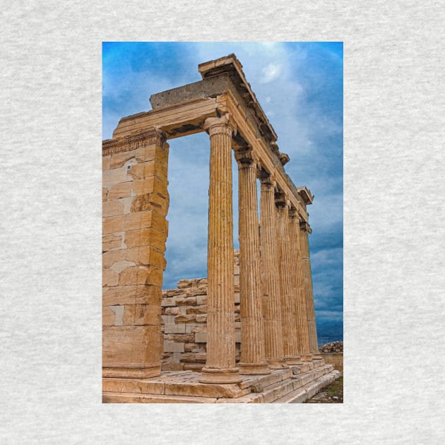 Orange on Blue, Erechtheion, Athens by BrianPShaw